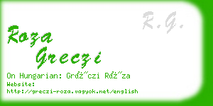 roza greczi business card